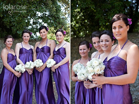 Purple Bridesmaids Dresses - Berkshire Wedding Photography