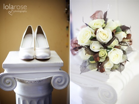 Wedding shoes & boquet - South East Wedding Photographer